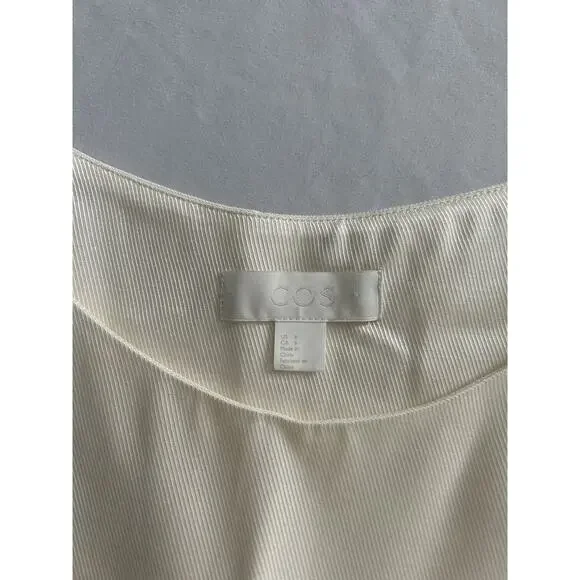 COS Lightweight Sleeveless Sheath Dress Womens Size 6 Ivory Classic Career - Picture 3 of 6